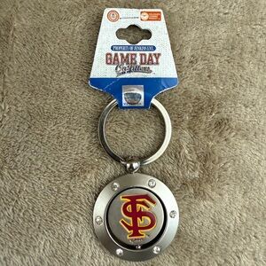Florida State Seminoles Round Spinner Metal Key Chain